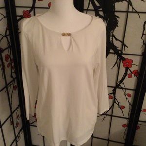 2/$20 - Calvin Klein Elegant White Blouse